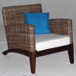 [1587-kg] Maylaffayza Arm Chair Kubu Grey