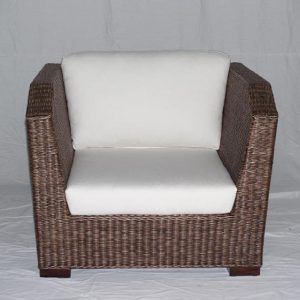[1595-] Indigo Arm Chair Wicker