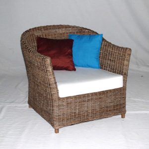 [1787-kbg] Lila Arm Chair Kubu Grey