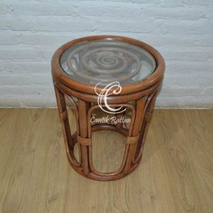 Onad Pole Rattan Drum Table