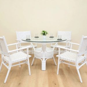 Riviera AC Dining Set (White)