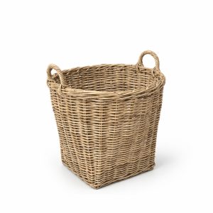 Round Basket with Kubu Grey
